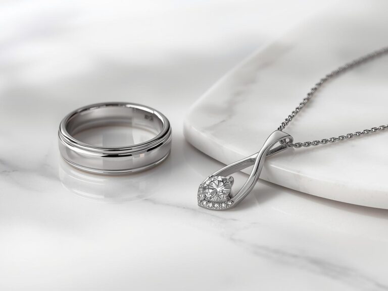 showing platinum and palladium jewellery